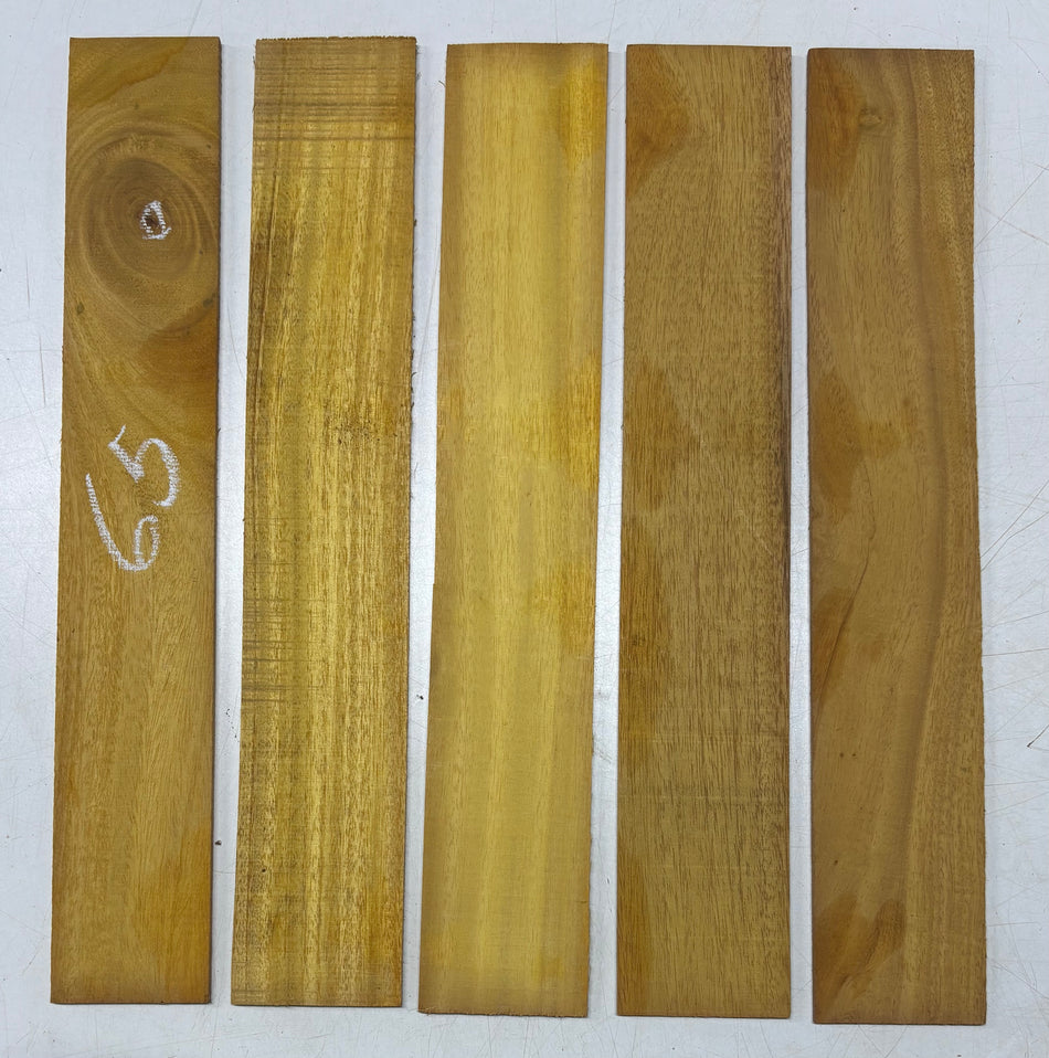 5 Pack, Osage Orange Thin Stock Lumber 18" x 2-7/8" x 1/8" #65