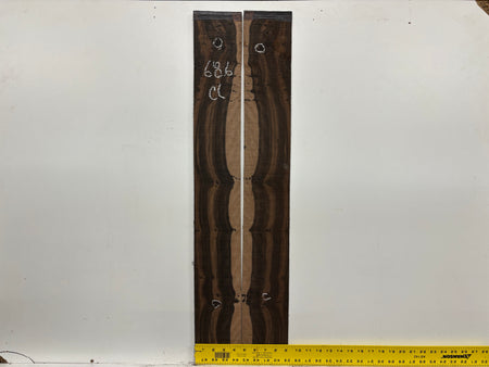 Macassar Ebony Classical Defective Guitar Side Set #686 Exotic Wood Zone 