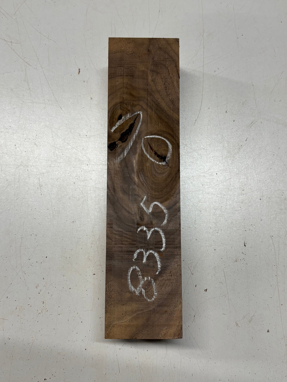 1 Piece, Figured Black Walnut Turning Wood Blank 12"x3"x2-7/8"#8335 - Exotic Wood Zone