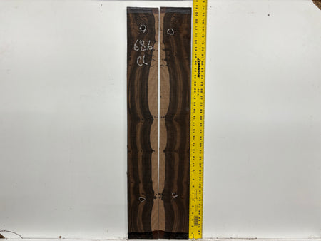 Macassar Ebony Classical Defective Guitar Side Set #686 Exotic Wood Zone 
