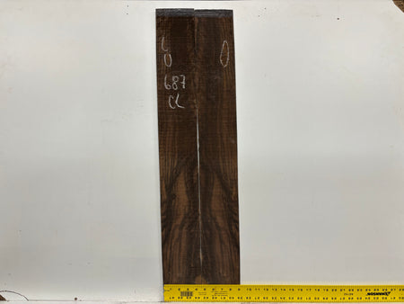 Macassar Ebony Classical Defective Guitar Side Set #687 Exotic Wood Zone 