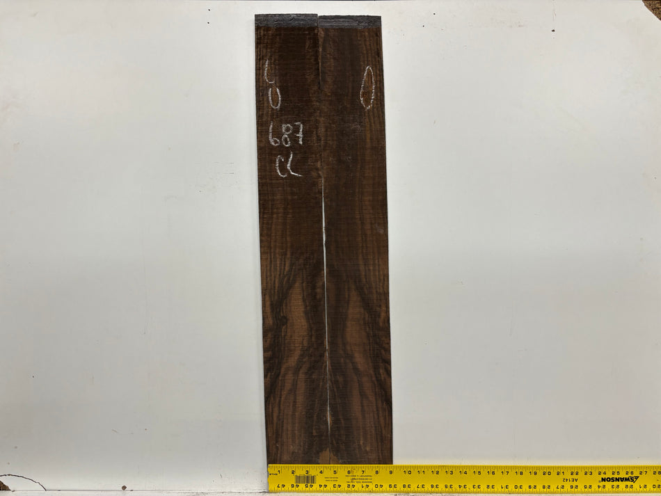 Macassar Ebony Classical Defective Guitar Side Set #687 Exotic Wood Zone 