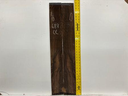 Macassar Ebony Classical Defective Guitar Side Set #687 Exotic Wood Zone 