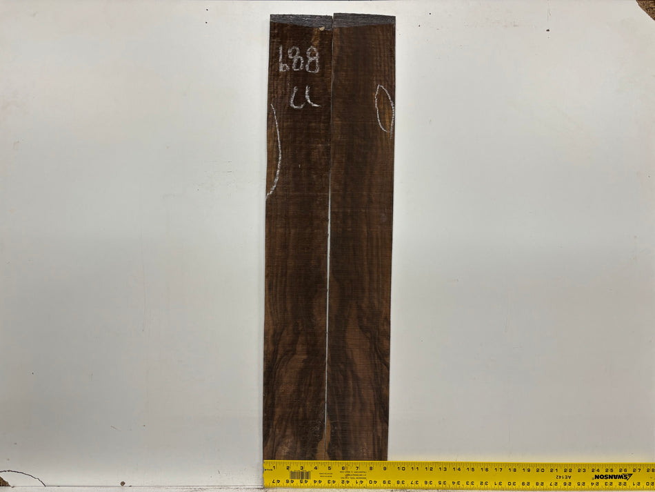 Macassar Ebony Classical Defective Guitar Side Set #688 Exotic Wood Zone 