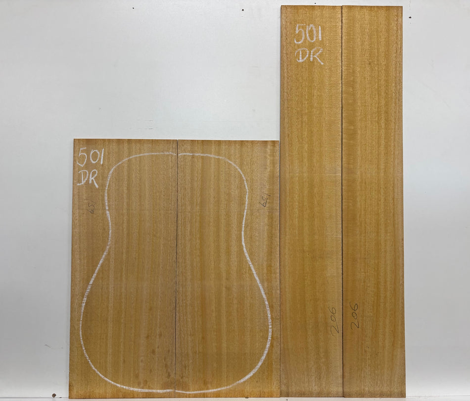 Golden Mango Dreadnought Guitar Back and Side Set #501