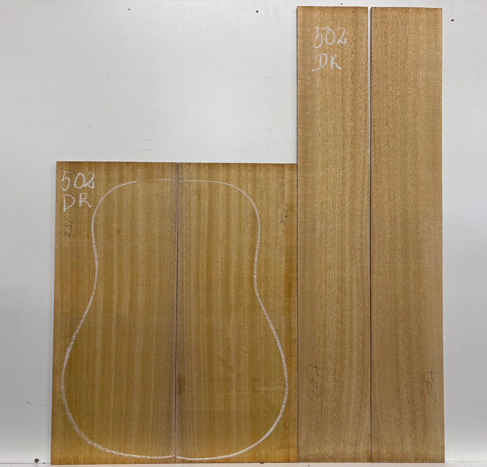 Golden Mango Dreadnought Guitar Back and Side Set #502