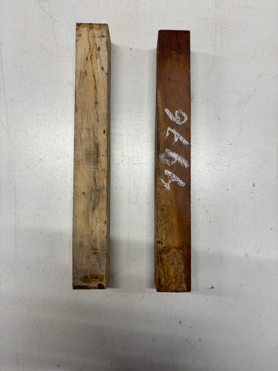 2 Pack, 2 Species Tamarind + Osage Orange Turning Wood Blanks 12"x1-1/2"x1-1/2"#4976