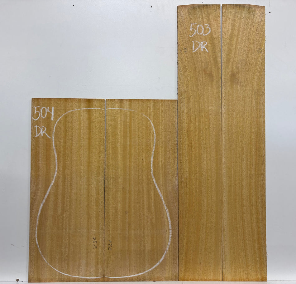 Golden Mango Dreadnought Guitar Back and Side Set #504