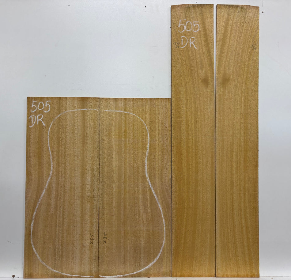 Golden Mango Dreadnought Guitar Back and Side Set #505