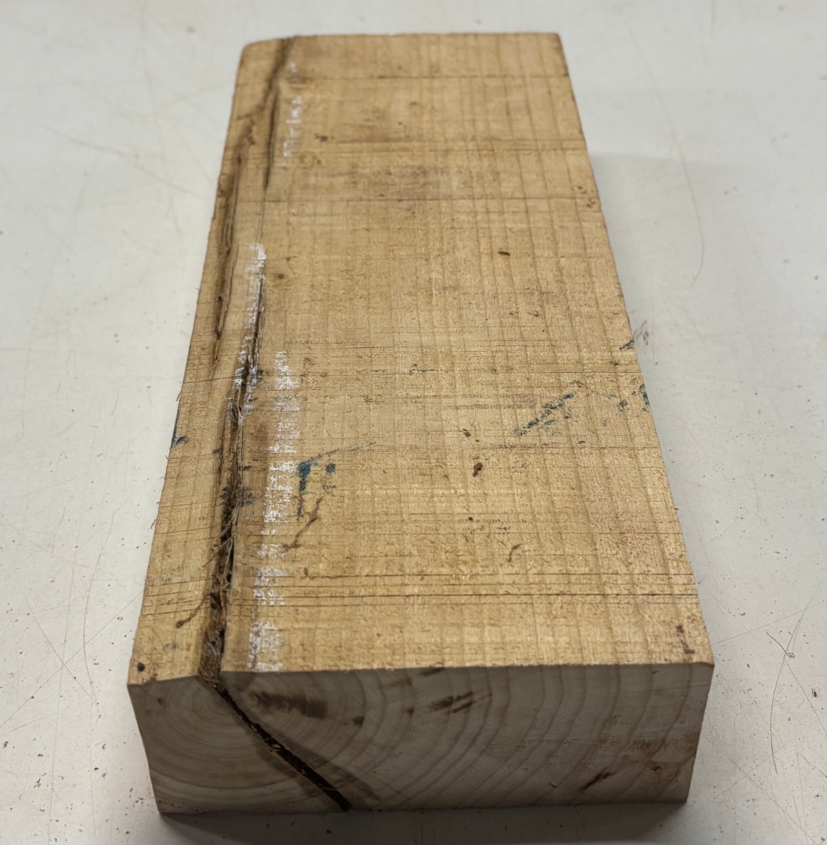 1 Piece, White Ash Lumber Board Blank 13"x5"x2" #8348 - Exotic Wood Zone
