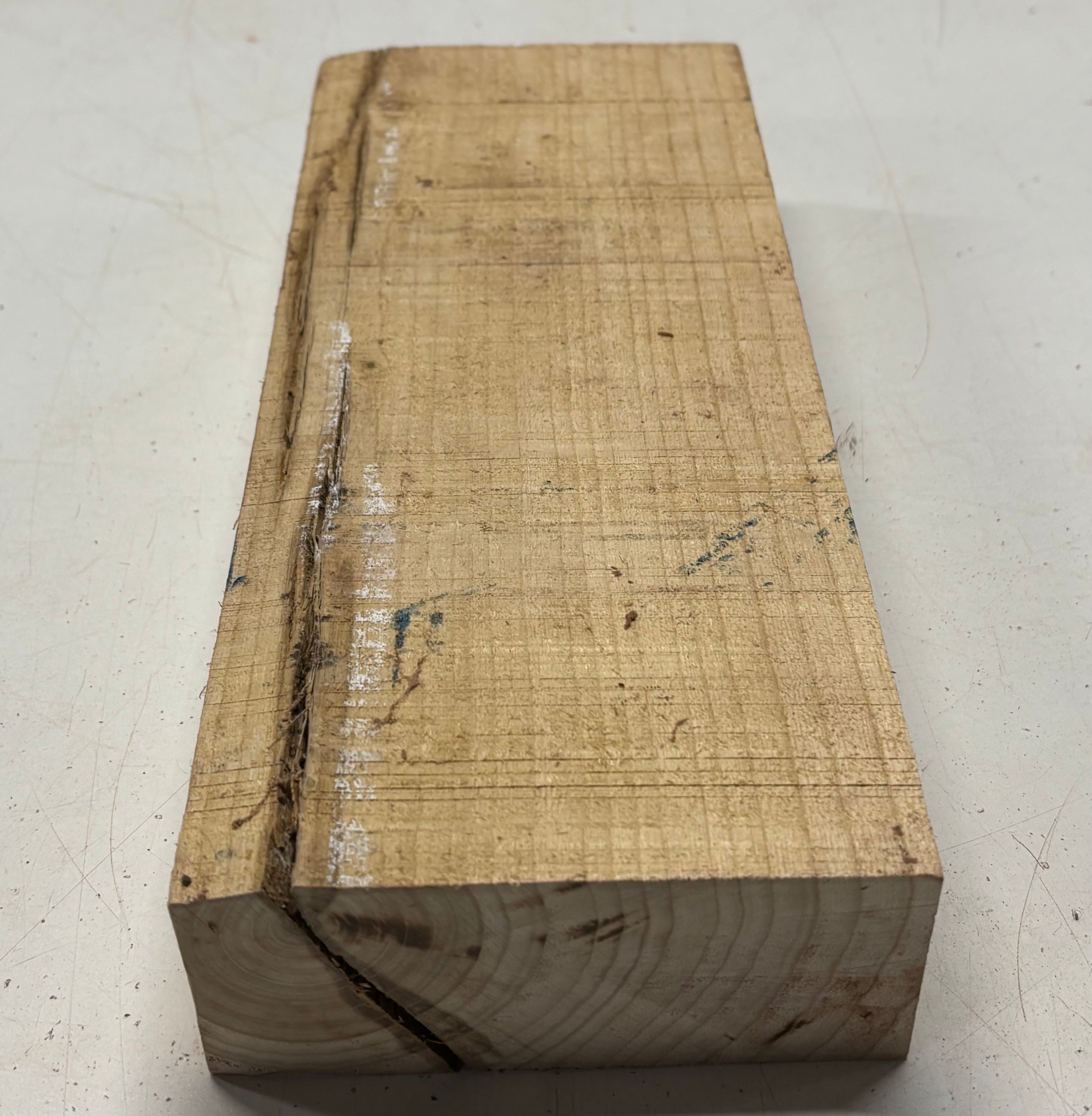 1 Piece, White Ash Lumber Board Blank 13"x5"x2" #8348 - Exotic Wood Zone