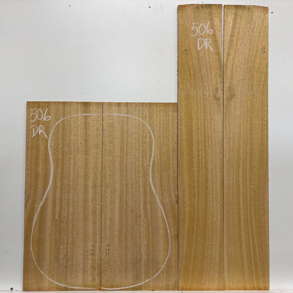 Golden Mango Dreadnought Guitar Back and Side Set #506