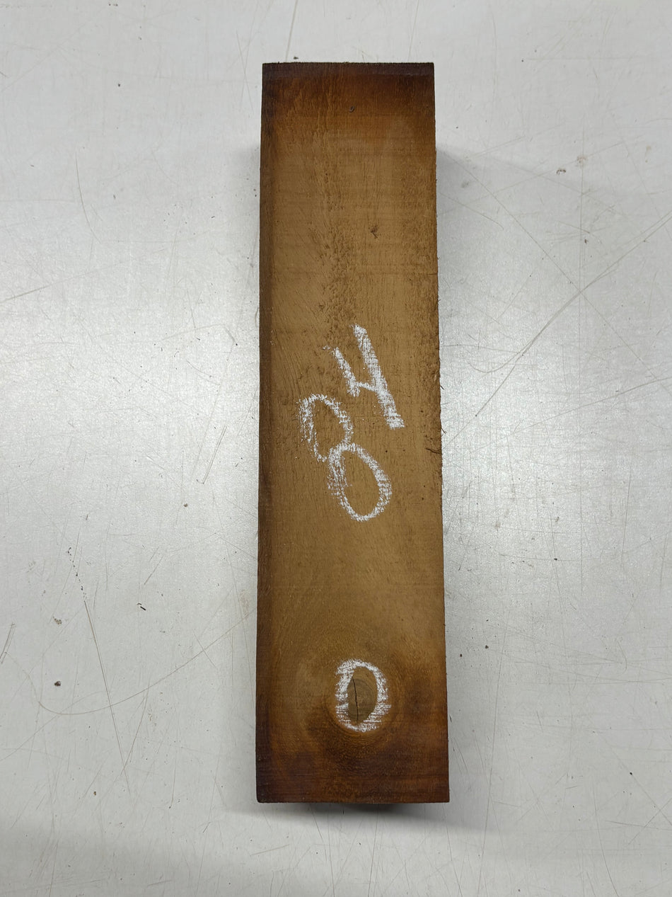 Paquete de 4, 2 especies Limba blanca + Caoba africana Madera en bruto fina 24"x2"x3/4" #8614