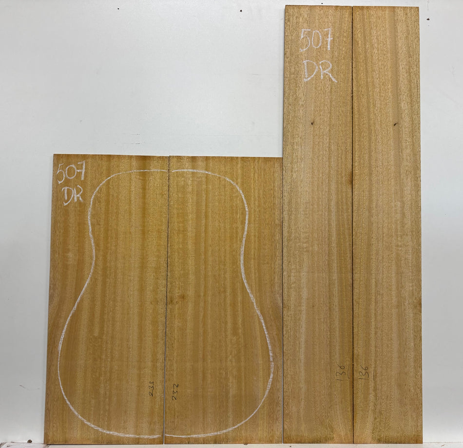 Golden Mango Dreadnought Guitar Back and Side Set #507