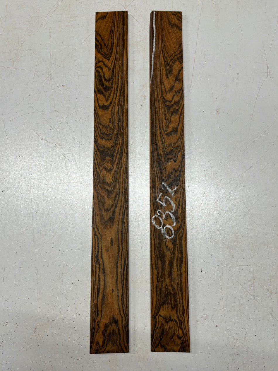 2 Pack, Bocote Fingerboard Blanks 26-1/2"x2-3/4"x3/8"#8352 - Exotic Wood Zone