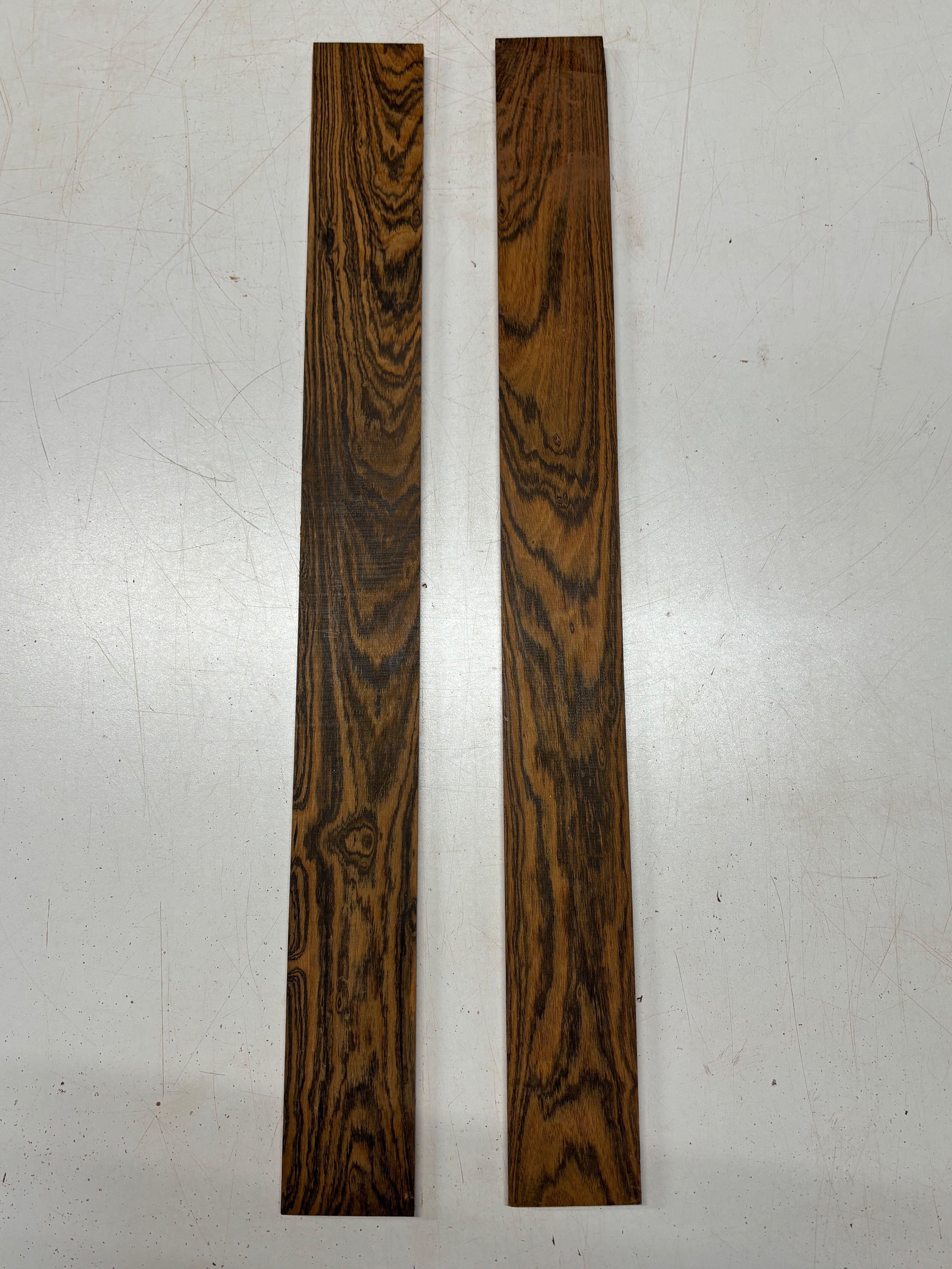2 Pack, Bocote Fingerboard Blanks 26-1/2"x2-3/4"x3/8"#8352 - Exotic Wood Zone