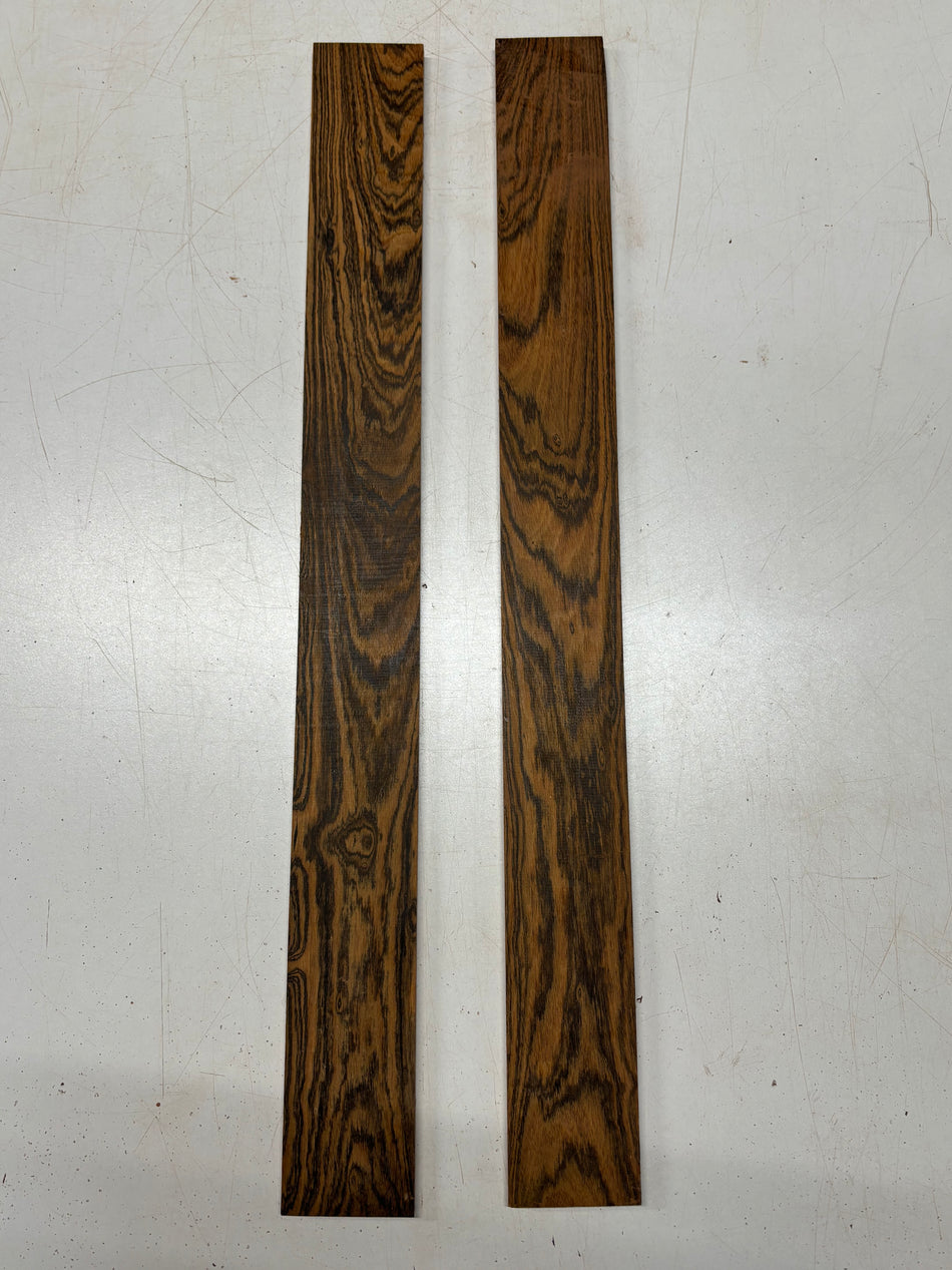 2 Pack, Bocote Fingerboard Blanks 26-1/2"x2-3/4"x3/8"#8352 - Exotic Wood Zone