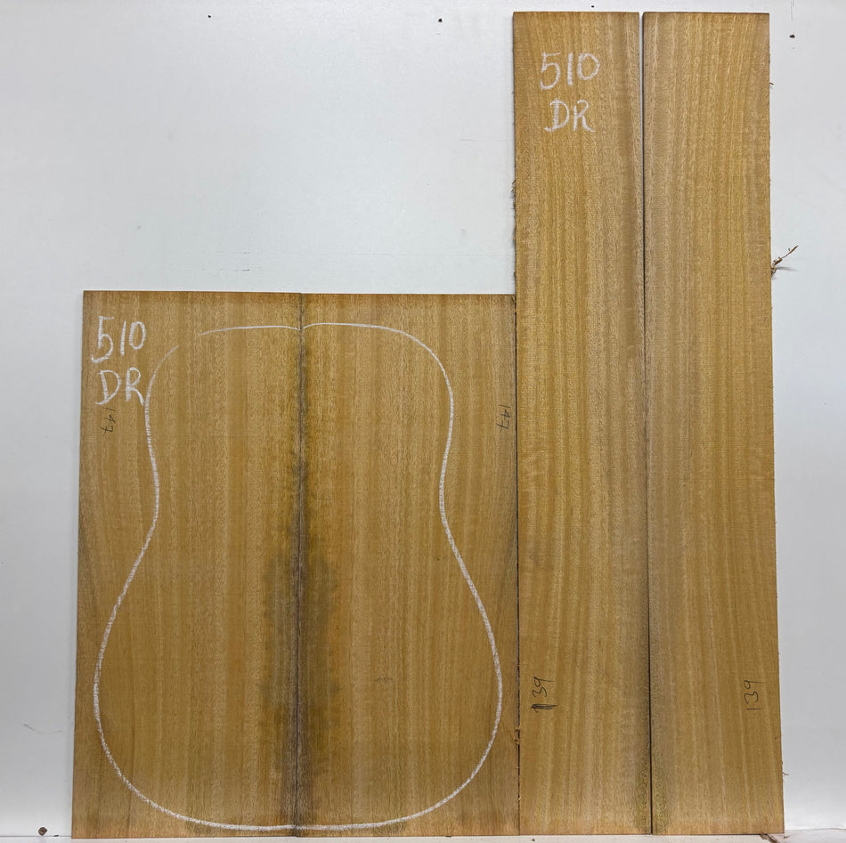 Golden Mango Dreadnought Guitar Back and Side Set #510