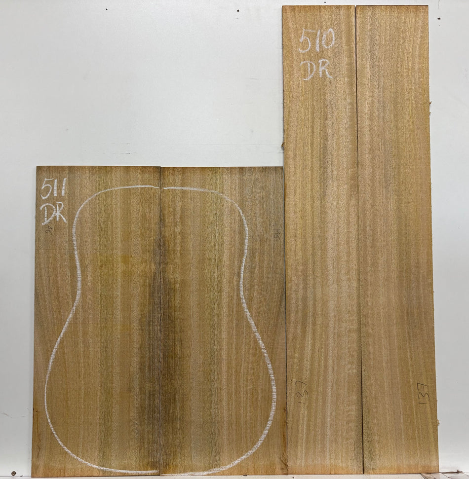 Golden Mango Dreadnought Guitar Back and Side Set #511