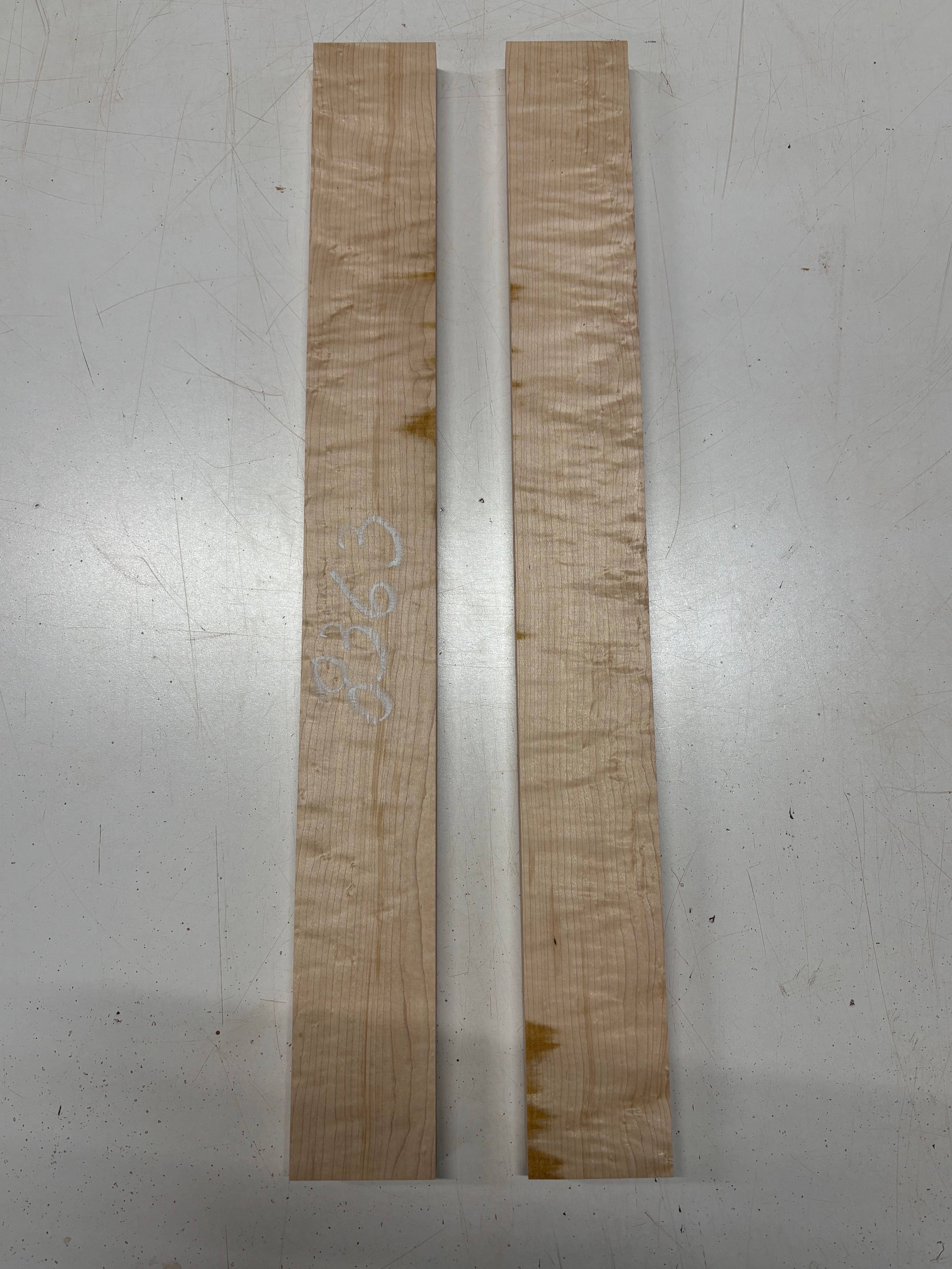 2 Pack, Flame Birdseye Maple Thin Stock Lumber 24"x2-3/4"x3/4"#8363 - Exotic Wood Zone