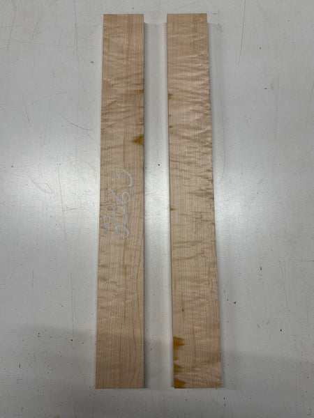 2 Pack, Flame Birdseye Maple Thin Stock Lumber 24"x2-3/4"x3/4"#8363 - Exotic Wood Zone