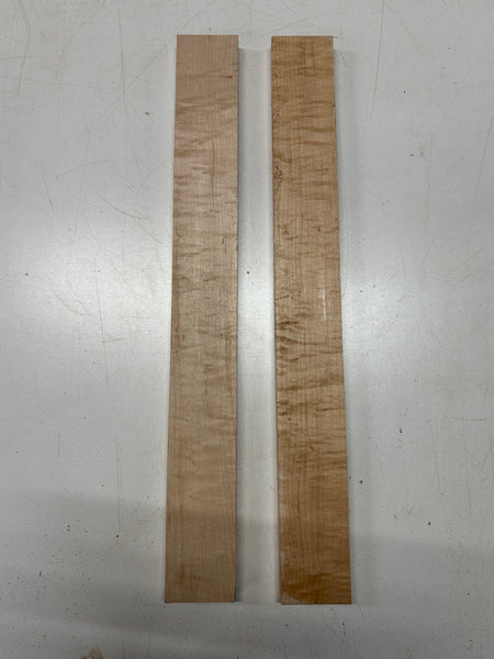 2 Pack, Flame Birdseye Maple Thin Stock Lumber 24"x2-3/4"x3/4"#8363 - Exotic Wood Zone