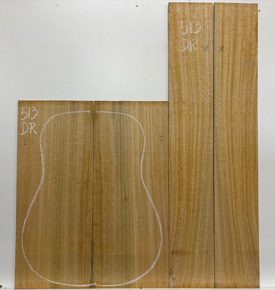 Golden Mango Dreadnought Guitar Back and Side Set #513