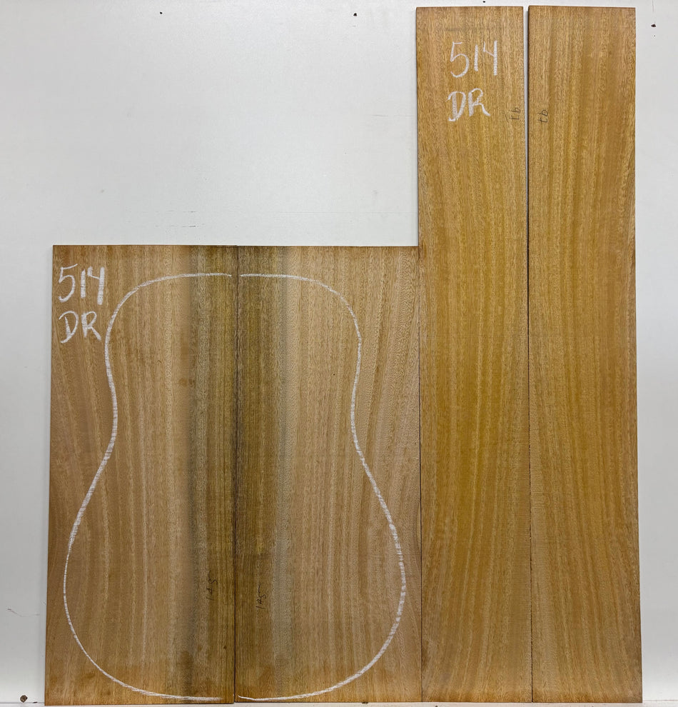 Golden Mango Dreadnought Guitar Back and Side Set #514