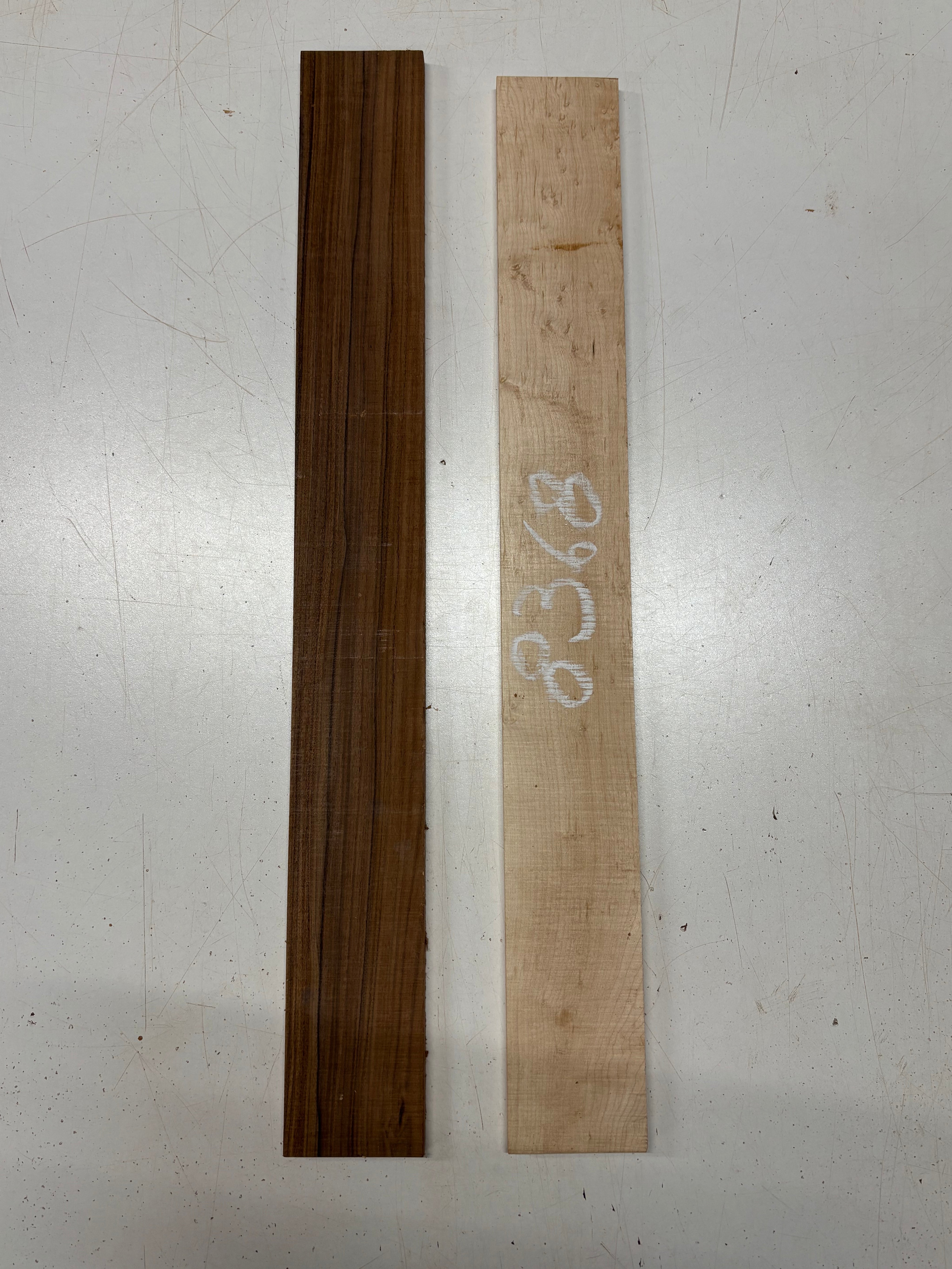 2 Pack, 2 Species Birdseye Maple + Santos Rosewood Thin Stock Lumber  #8368 - Exotic Wood Zone
