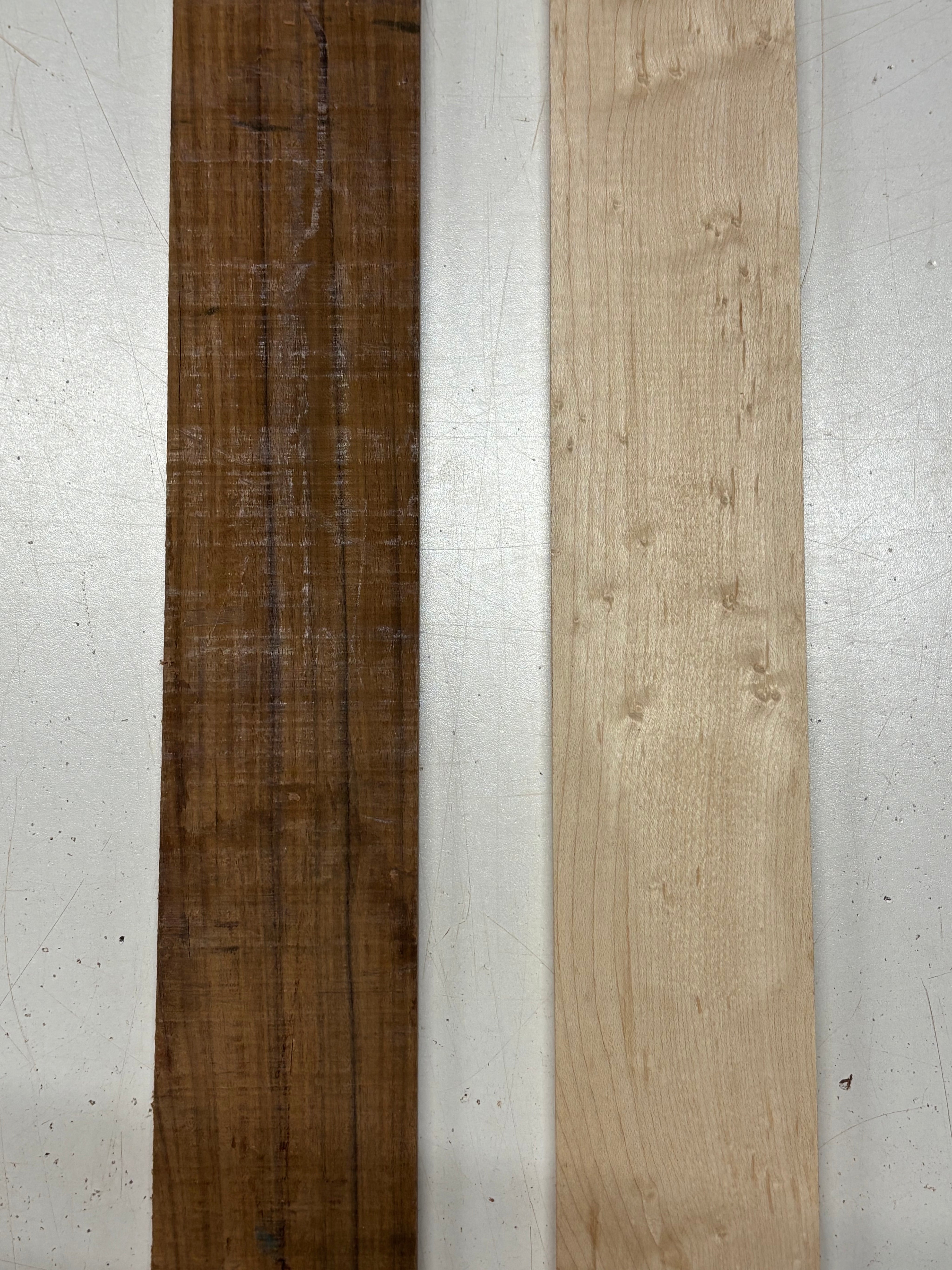 2 Pack, 2 Species Birdseye Maple + Santos Rosewood Thin Stock Lumber  #8368 - Exotic Wood Zone