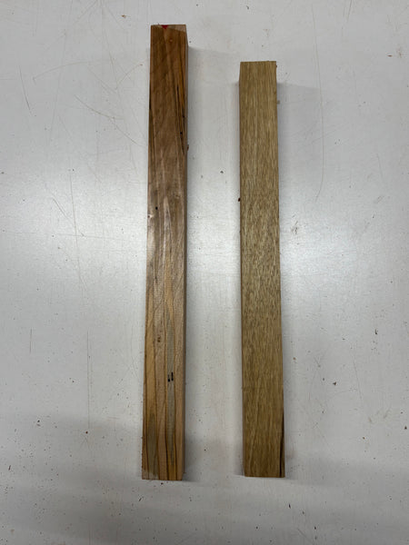 2 Pack, 2 Species Ambrosia Maple + Black Limba Turning Wood Blanks  #8369 - Exotic Wood Zone