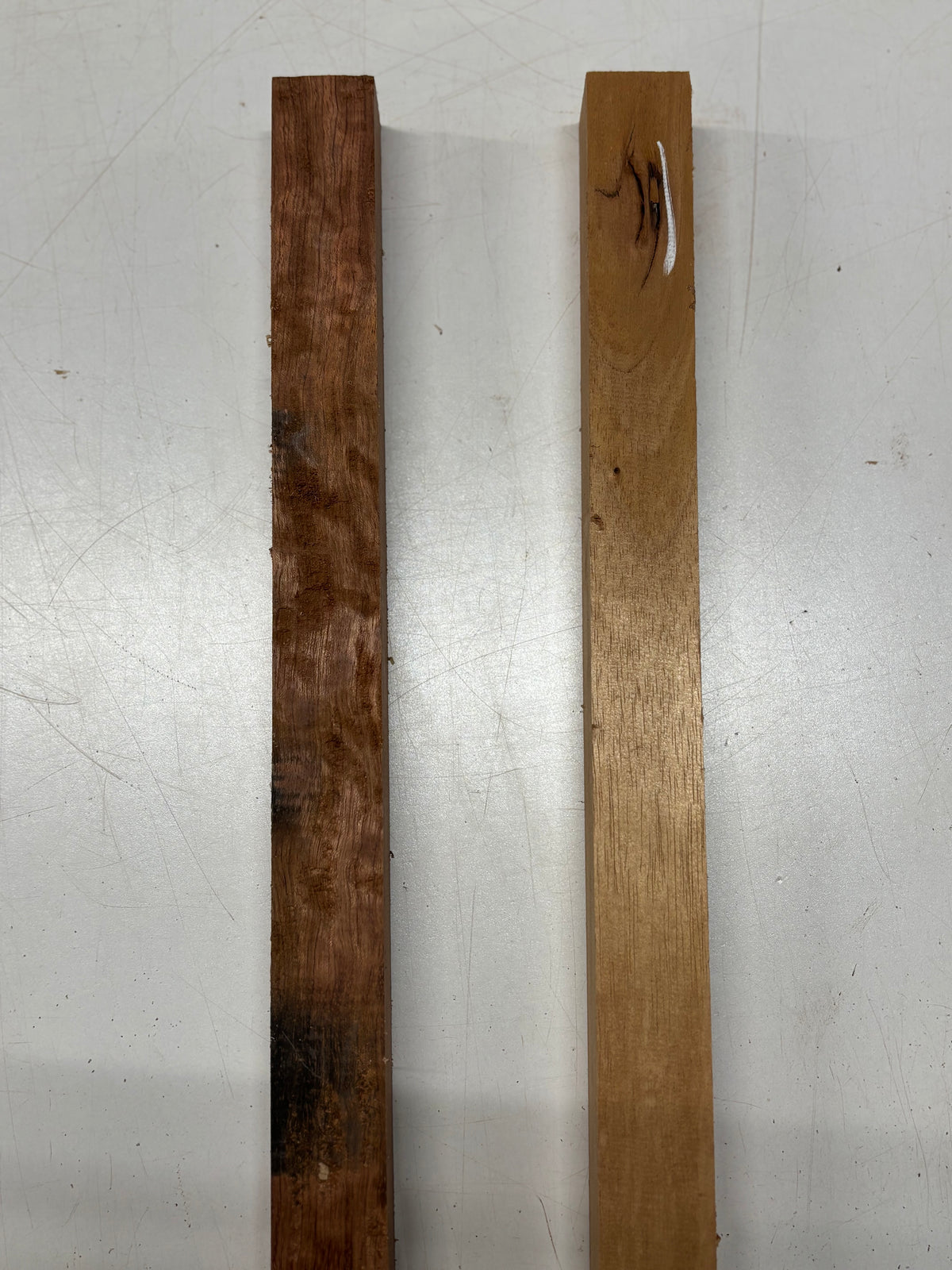 2 Pack, 2 Species Spanish Cedar + Bubinga Turning Wood Blanks 24"x1-1/2"x1-1/2"#8374 - Exotic Wood Zone