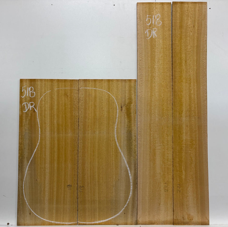 Golden Mango Dreadnought Guitar Back and Side Set #518