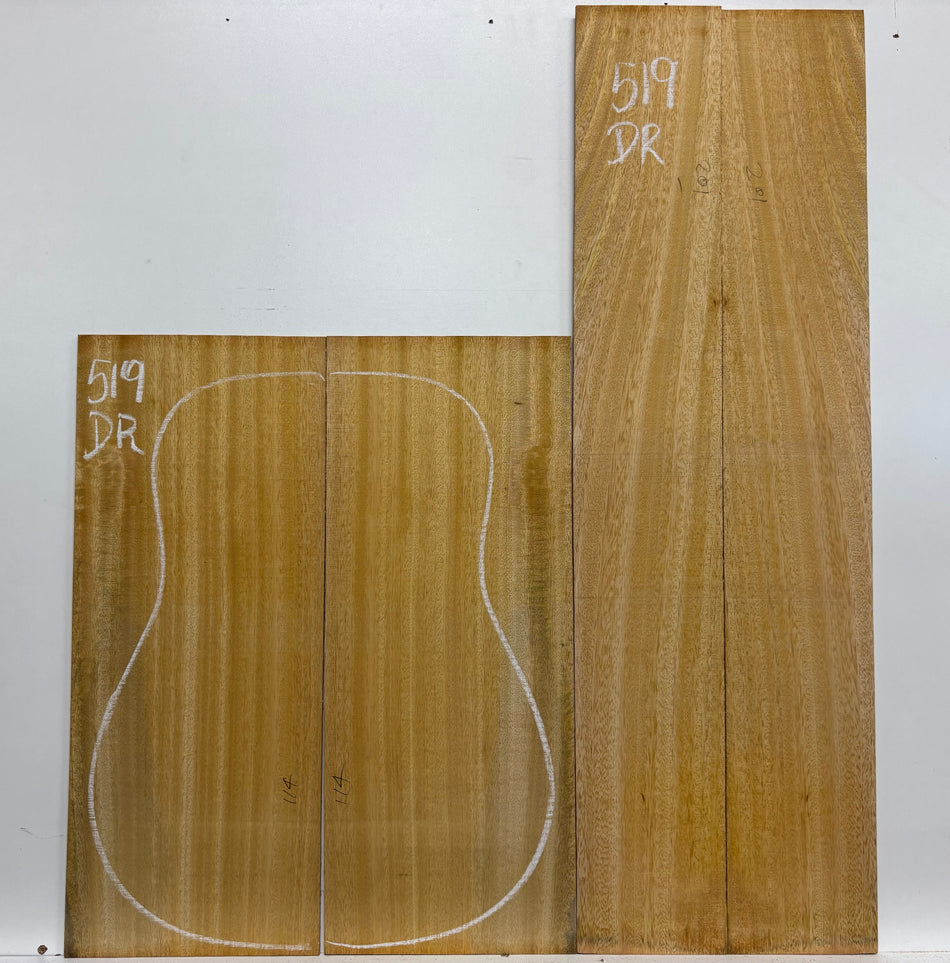 Golden Mango Dreadnought Guitar Back and Side Set #519