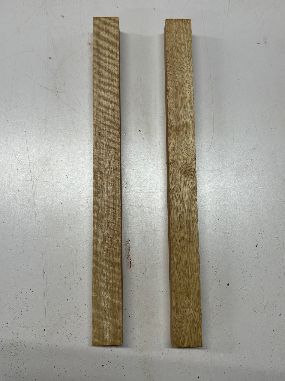 2 Pack, 2 Species White Limba + Flame White Limba Turning Wood Blanks  18"x1-1/2"x1-1/2"#8379 - Exotic Wood Zone