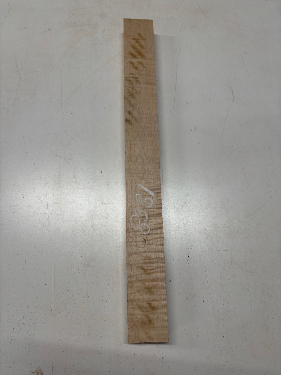 1 Piece, Flame Quilted Maple Guitar Neck Blank 30-1/2"x3"x1-7/8"#8381 - Exotic Wood Zone