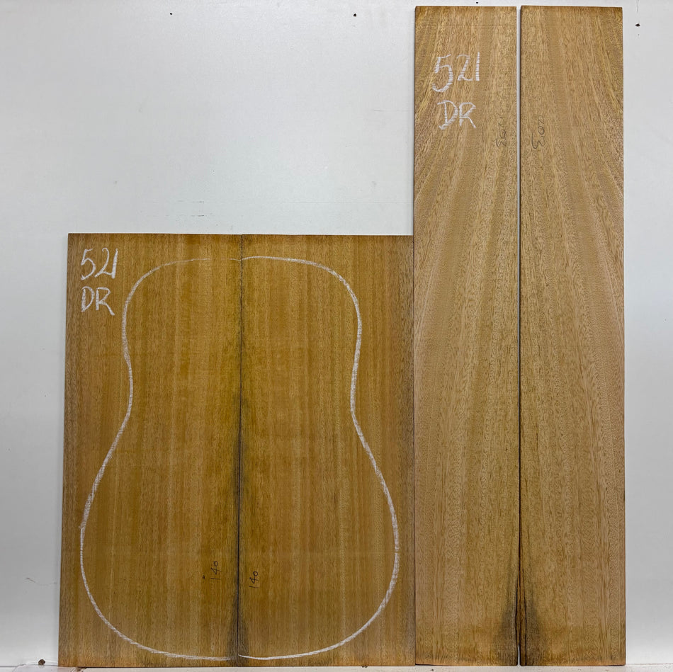 Golden Mango Dreadnought Guitar Back and Side Set #521