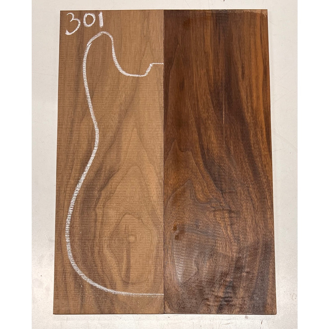 Black Walnut Bookmatched Guitar Drop Tops 21" x 7-1/4" x 1/4" #301 - Exotic Wood Zone - Buy online Across USA 