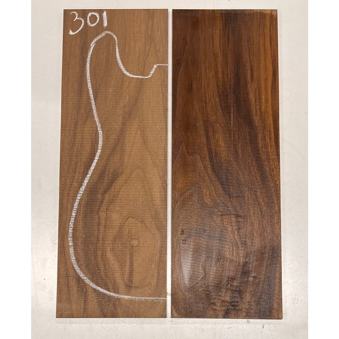 Black Walnut Bookmatched Guitar Drop Tops 21" x 7-1/4" x 1/4" #301 - Exotic Wood Zone - Buy online Across USA 