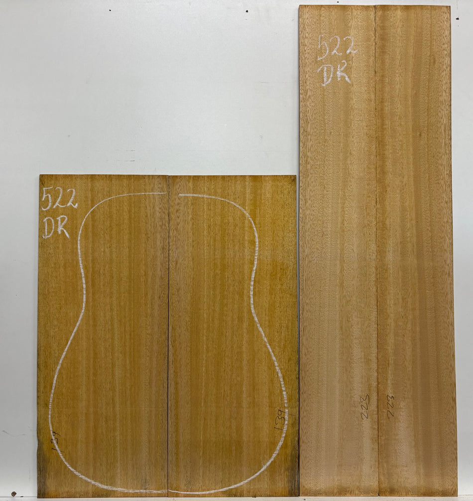 Golden Mango Dreadnought Guitar Back and Side Set #522