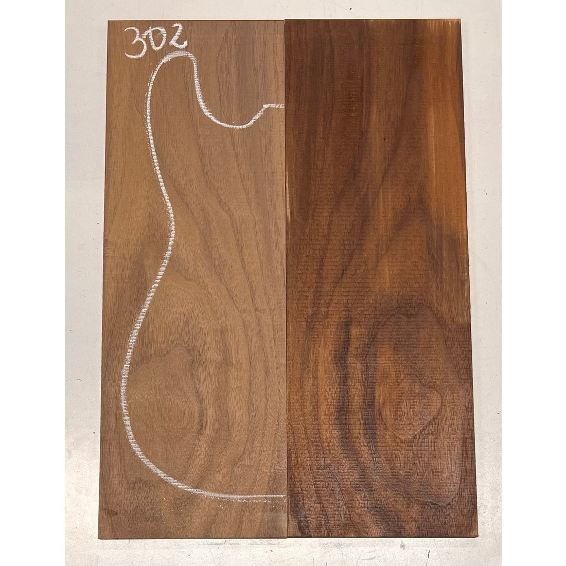 Black Walnut Bookmatched Guitar Drop Tops 21" x 7-1/4" x 1/4" #302 - Exotic Wood Zone - Buy online Across USA 