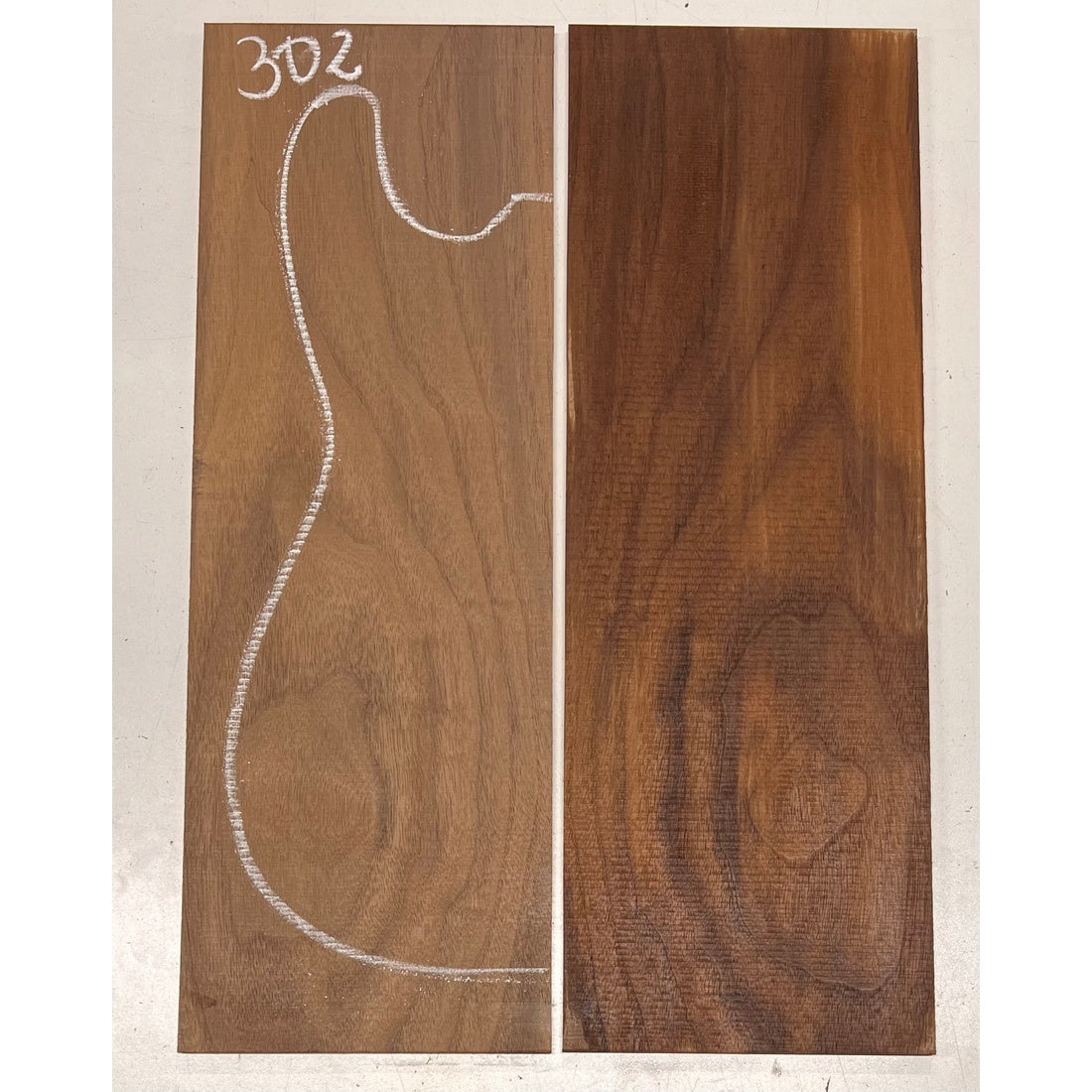 Black Walnut Bookmatched Guitar Drop Tops 21" x 7-1/4" x 1/4" #302 - Exotic Wood Zone - Buy online Across USA 