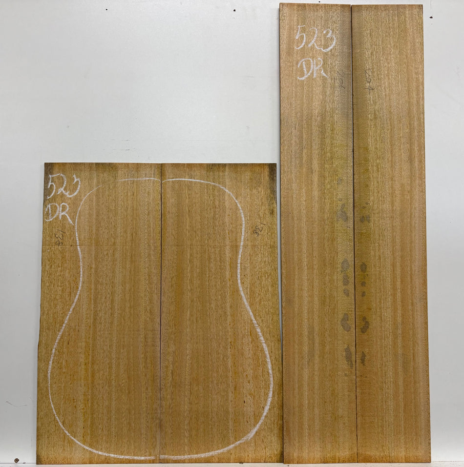 Golden Mango Dreadnought Guitar Back and Side Set #523