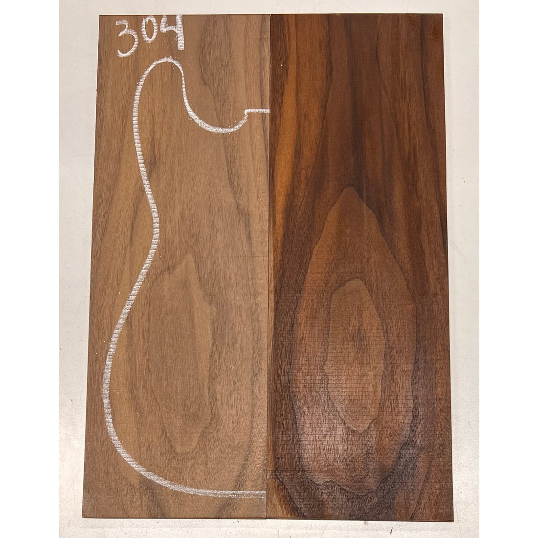 Black Walnut Bookmatched Guitar Drop Tops 21" x 7-1/4" x 1/4" #304 - Exotic Wood Zone - Buy online Across USA 