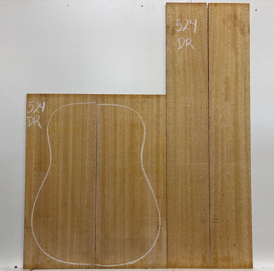 Golden Mango Dreadnought Guitar Back and Side Set #524