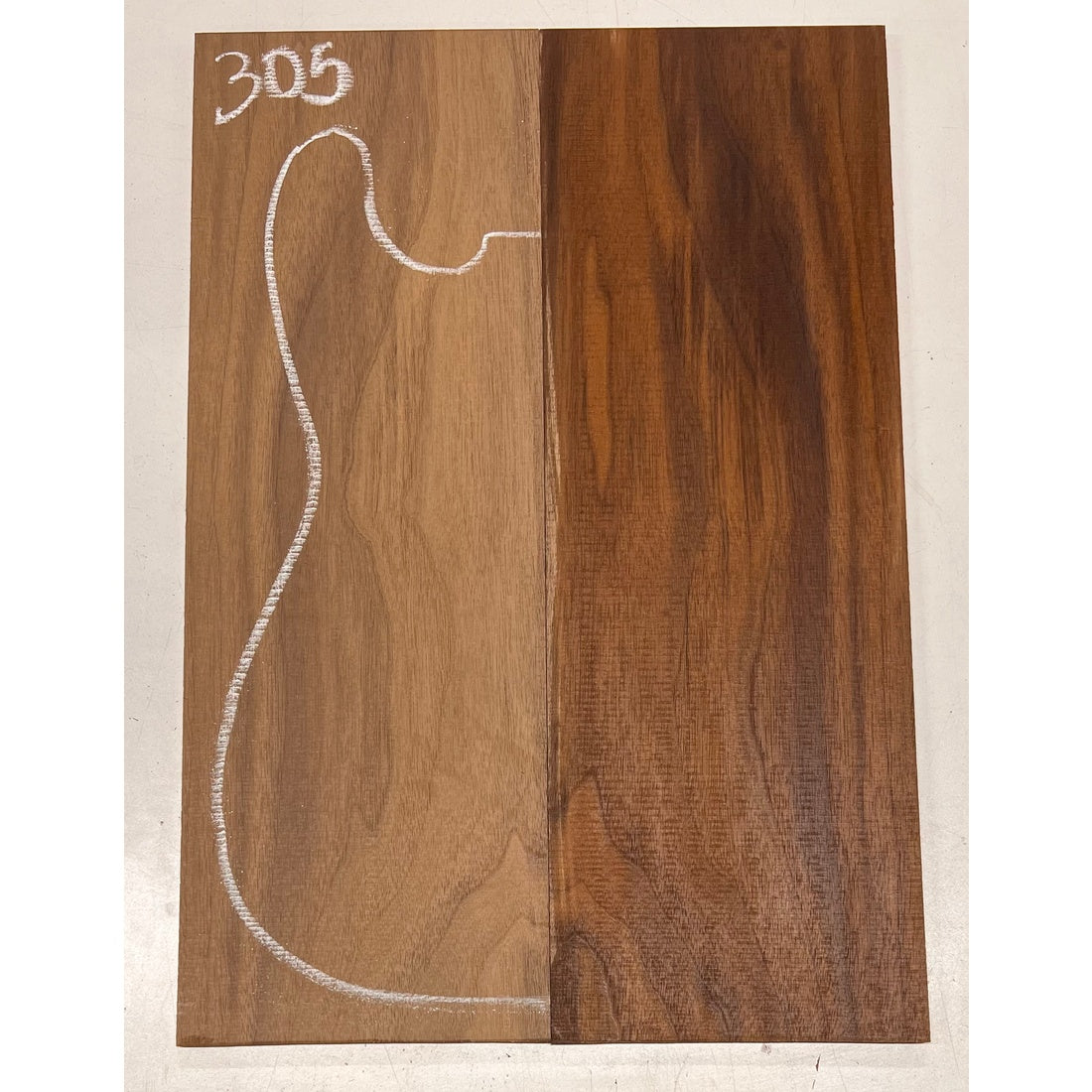 Black Walnut Bookmatched Guitar Drop Tops 21" x 7-1/4" x 1/4" #305 - Exotic Wood Zone - Buy online Across USA 