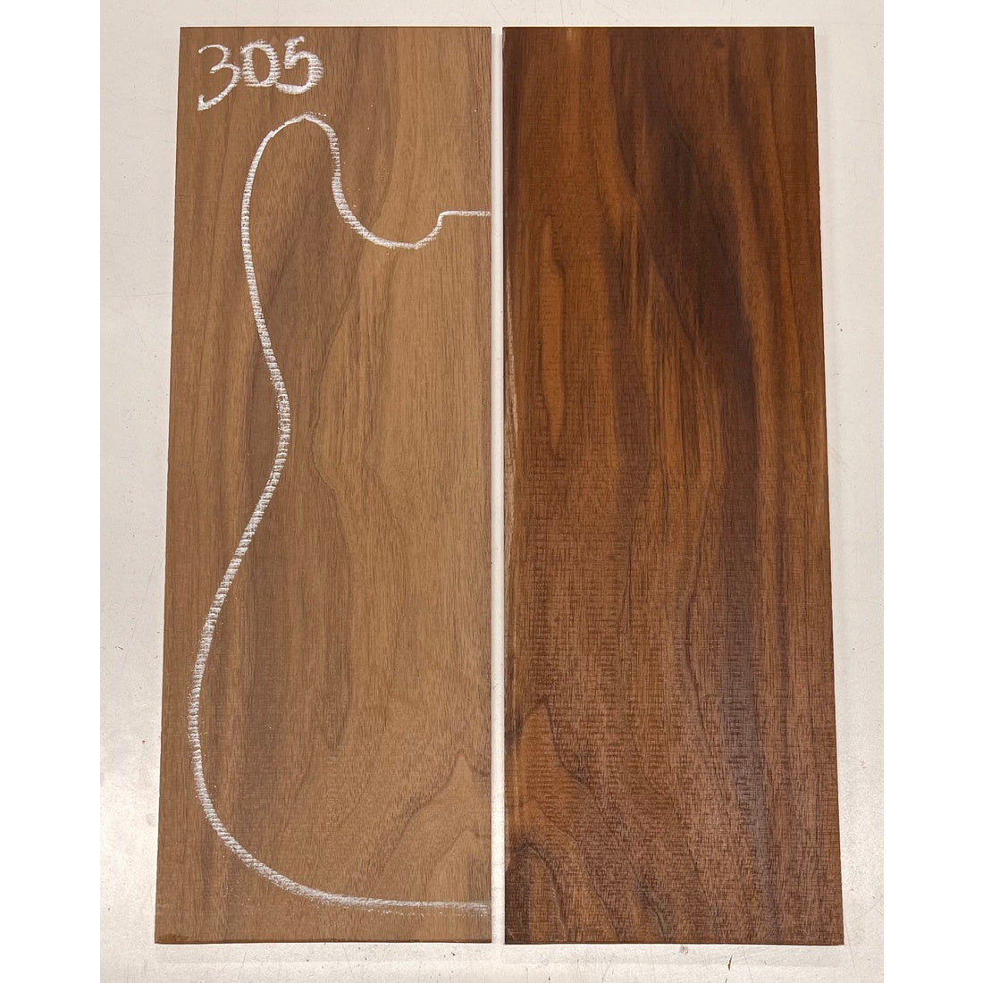 Black Walnut Bookmatched Guitar Drop Tops 21" x 7-1/4" x 1/4" #305 - Exotic Wood Zone - Buy online Across USA 