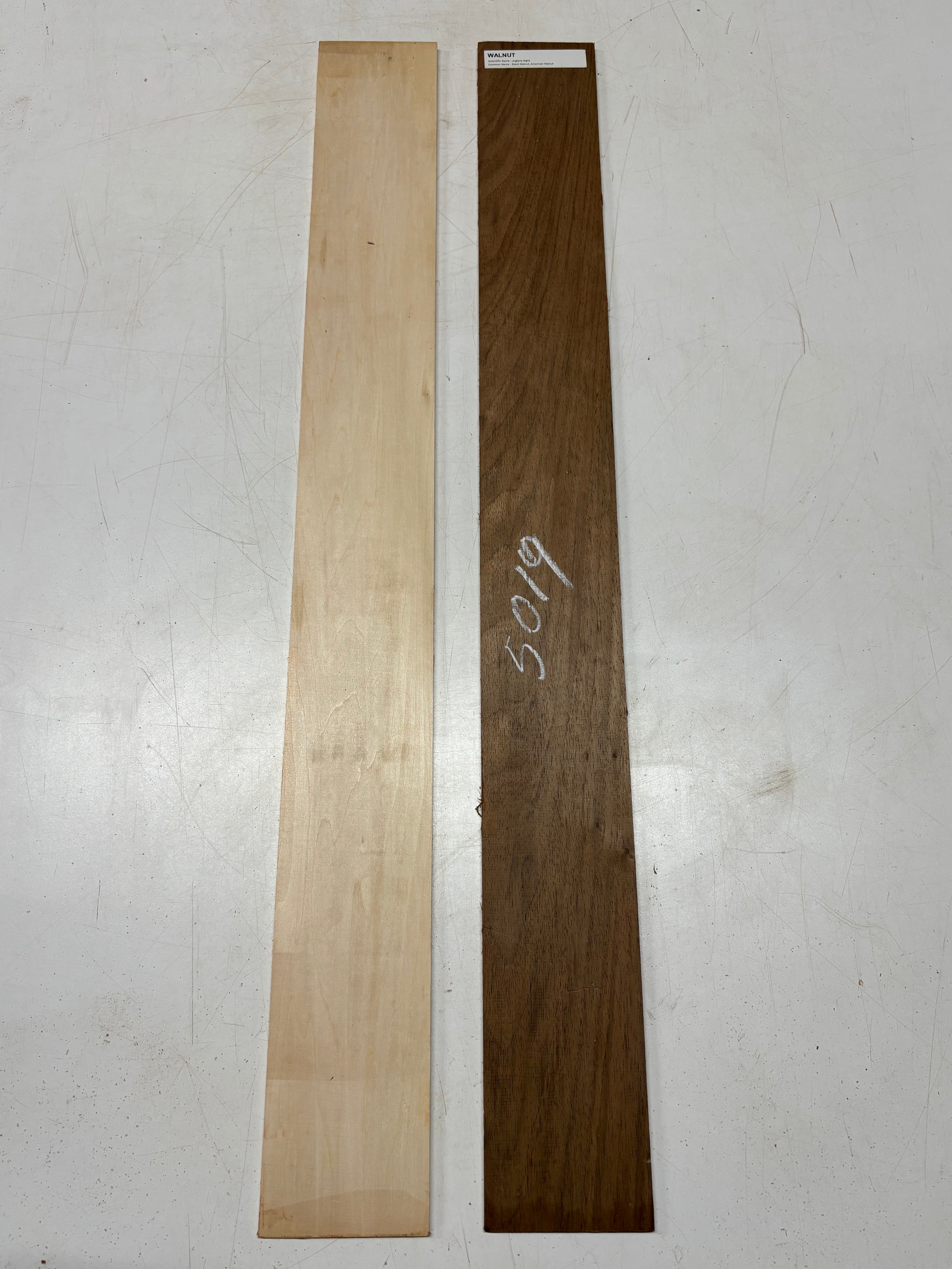 2 Pack, 2 Species, Peruvian Walnut + Basswood Thin Stock Lumber  36" x 4" x 1/4" #5019 Exotic Wood Zone 