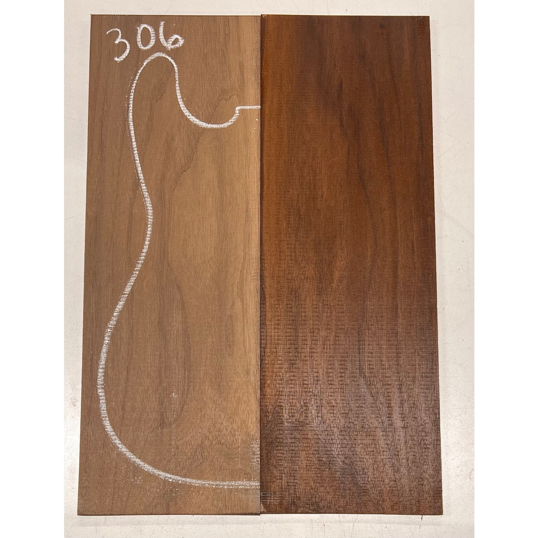 Black Walnut Bookmatched Guitar Drop Tops 21" x 7-1/4" x 1/4" #306 - Exotic Wood Zone - Buy online Across USA 