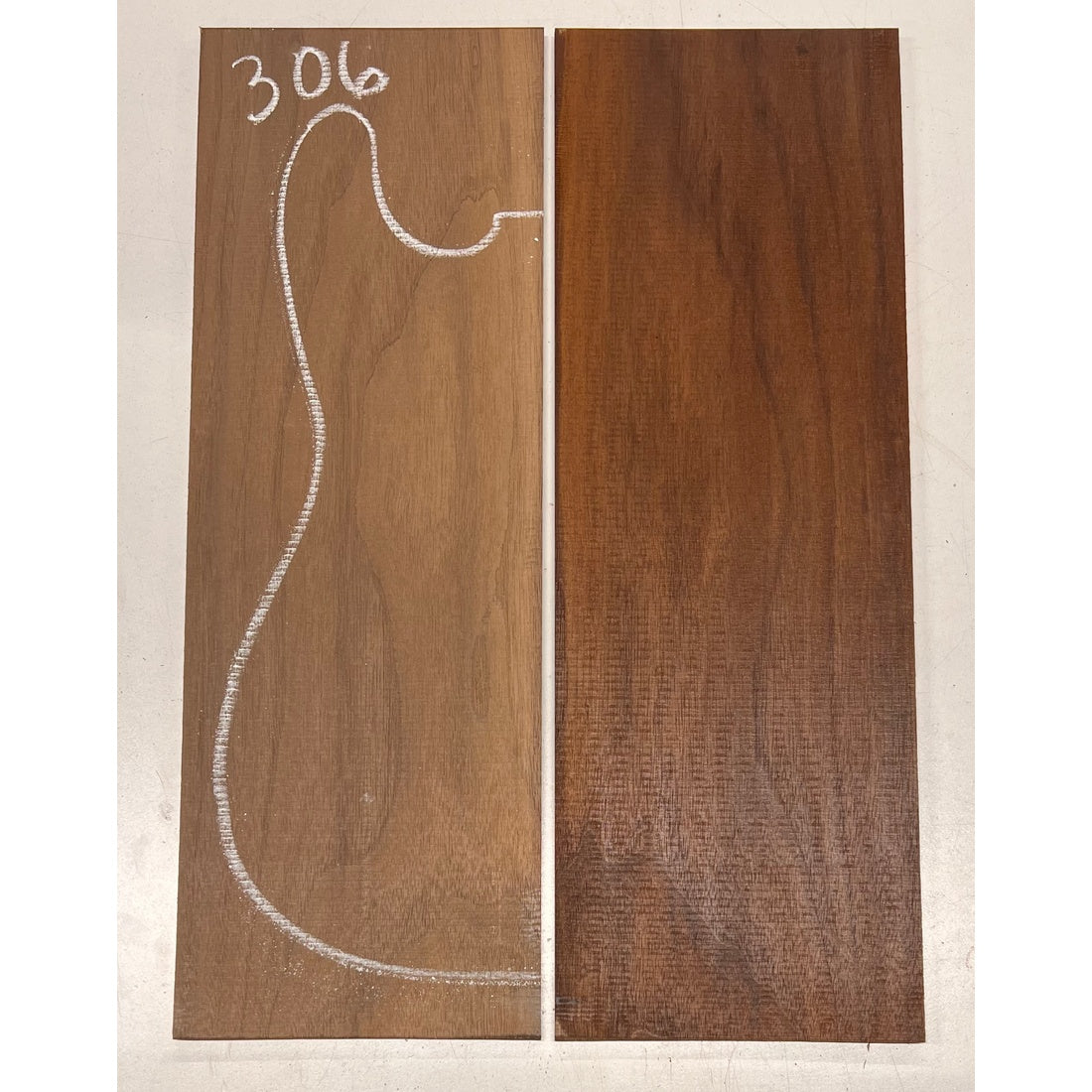 Black Walnut Bookmatched Guitar Drop Tops 21" x 7-1/4" x 1/4" #306 - Exotic Wood Zone - Buy online Across USA 